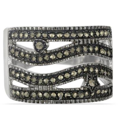 BUY NATURAL AUSTRIAN MARCASITE GEMSTONE RING IN 925 SILVER  